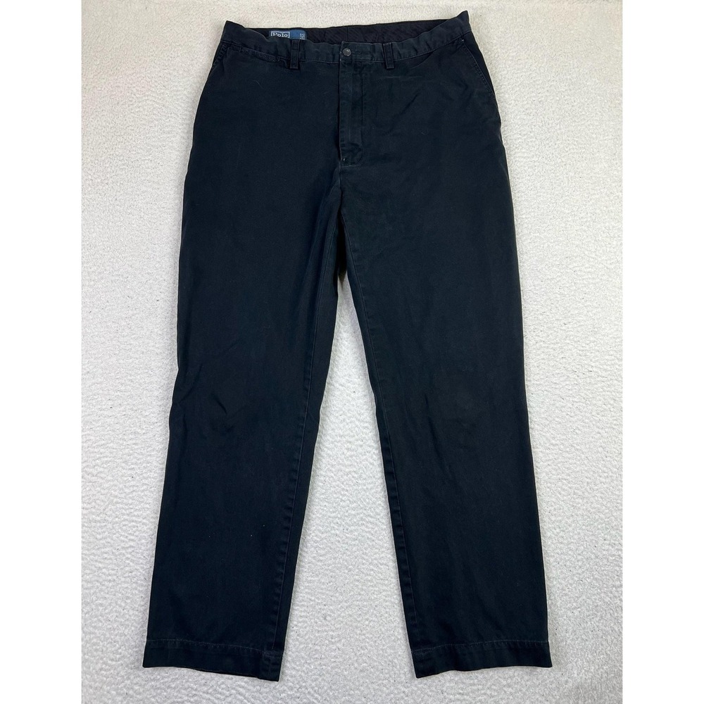 Polo Ralph Lauren Prospect Pants Mens 36x32 (Fits 34x31) Black Cotton Chino